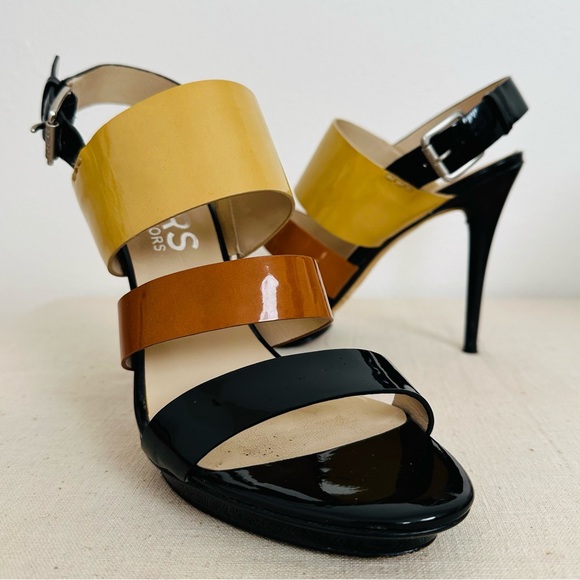 Michael Kors Patent Leather Lizzie High Heeled Sandals - Picture 3 of 8
